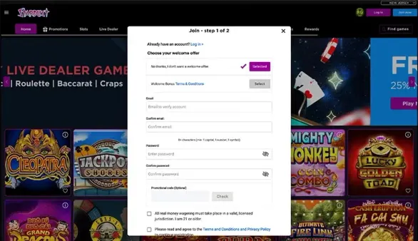 Ocnj stardust casino registration screenshot 790x455